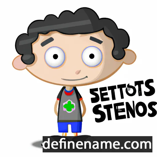 cartoon of the name Stefanos