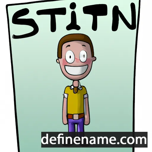 cartoon of the name Stijn