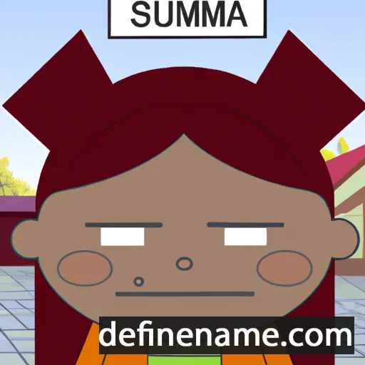 cartoon of the name Sumeja