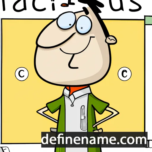 cartoon of the name Tacitus