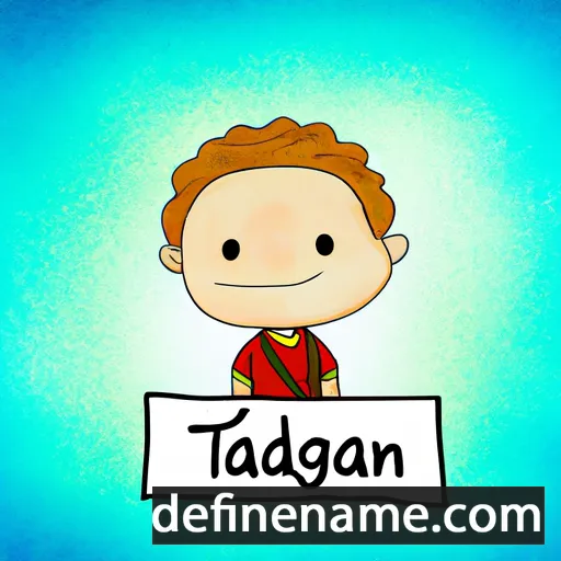 cartoon of the name Tadhgán