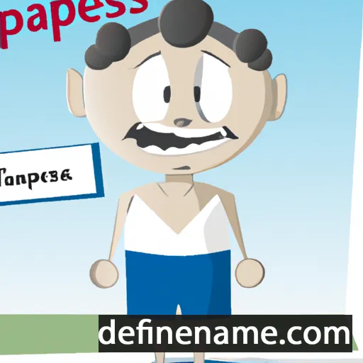 cartoon of the name Tahpenes