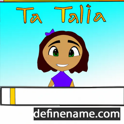 cartoon of the name Talia