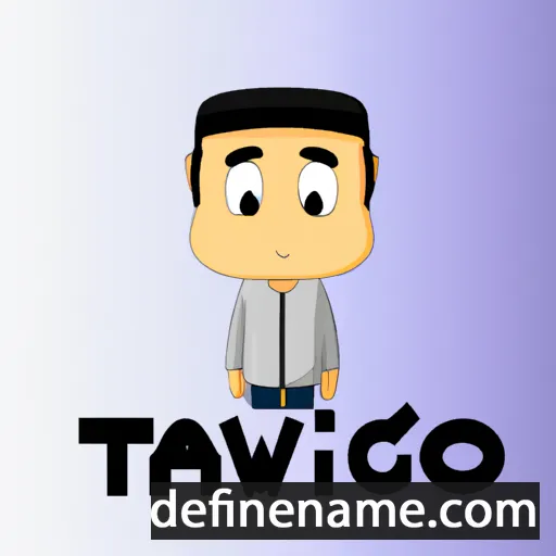 cartoon of the name Tawfiq