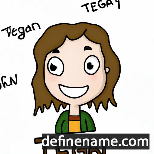 cartoon of the name Teagan