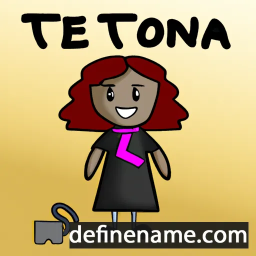 cartoon of the name Teona