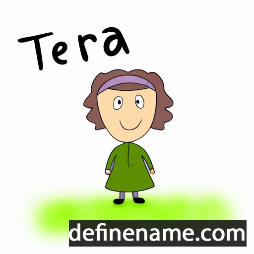 cartoon of the name Tertia