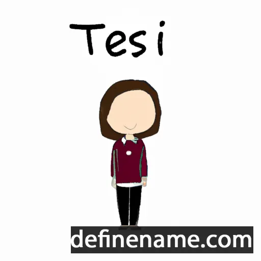 cartoon of the name Tesni