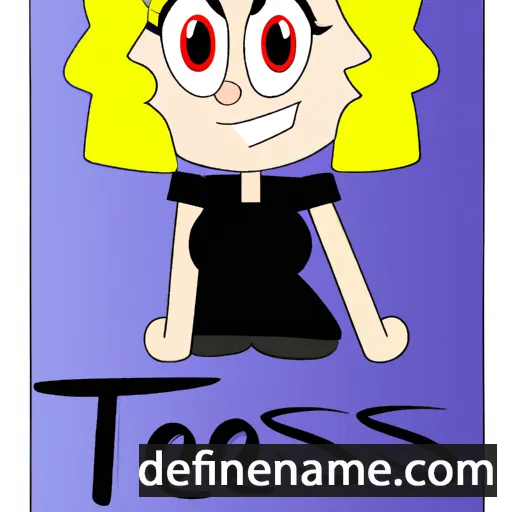 cartoon of the name Tess