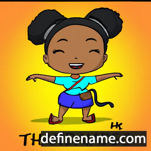 cartoon of the name Thandeka