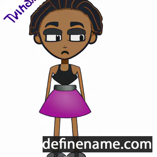 cartoon of the name Thandiwe