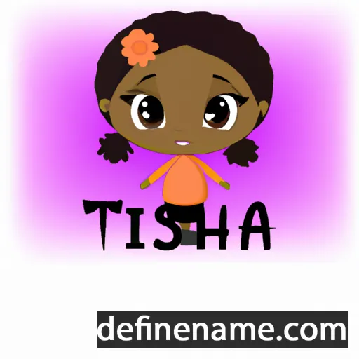 cartoon of the name Tisha