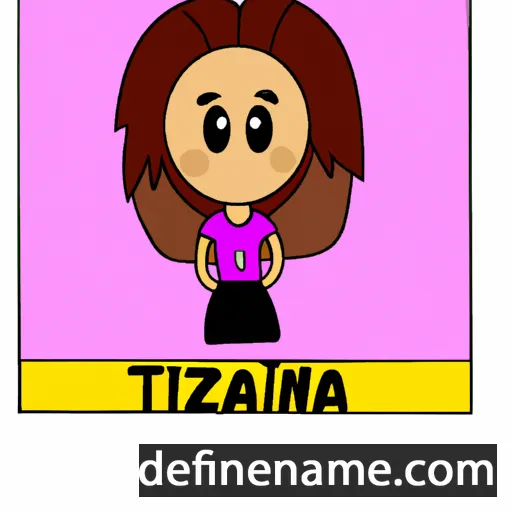 cartoon of the name Tiziana