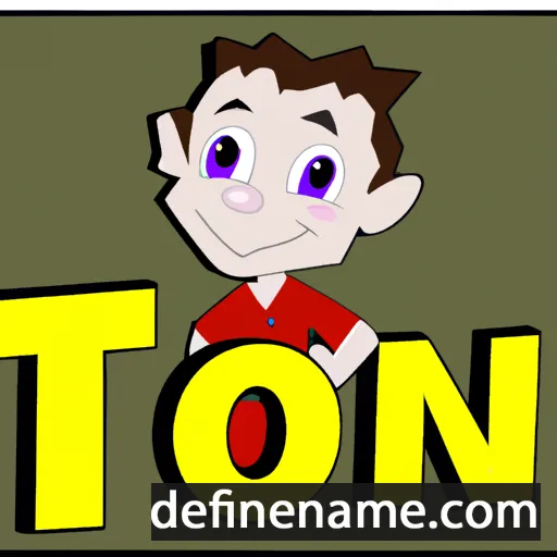 cartoon of the name Toni