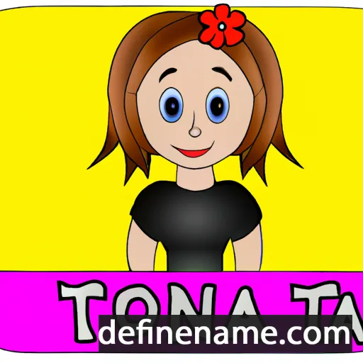 cartoon of the name Tonia