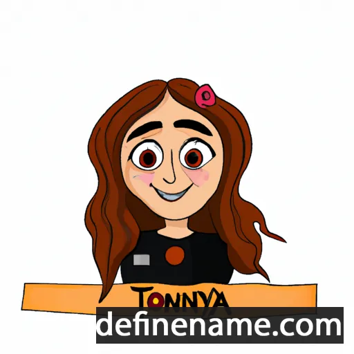 cartoon of the name Tonya