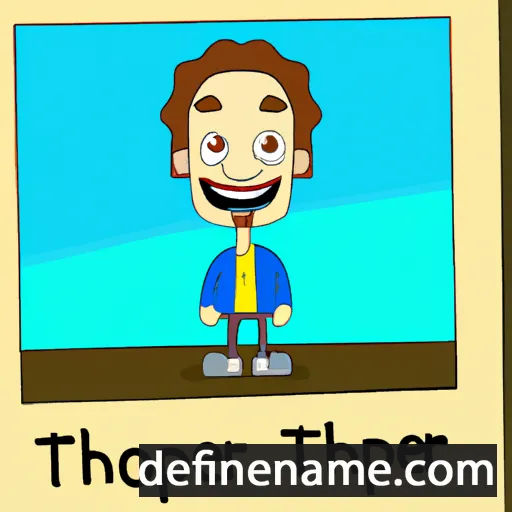 cartoon of the name Topher