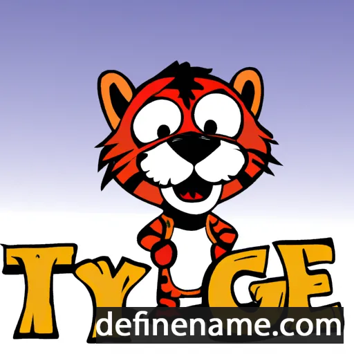 cartoon of the name Tyge