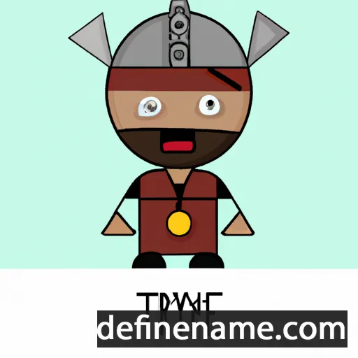 cartoon of the name Tyr