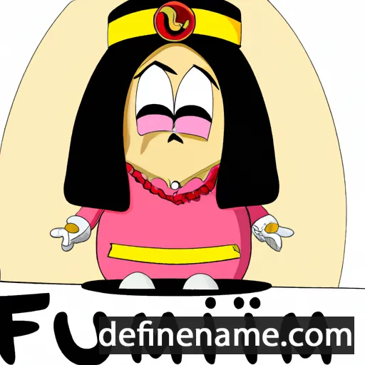 cartoon of the name Umm Kulthum