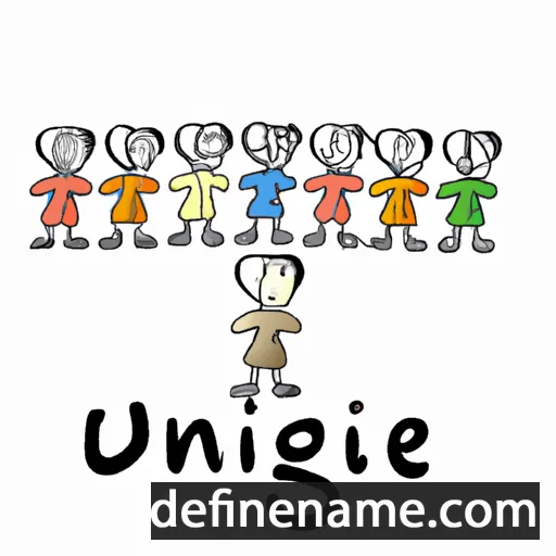 cartoon of the name Unique