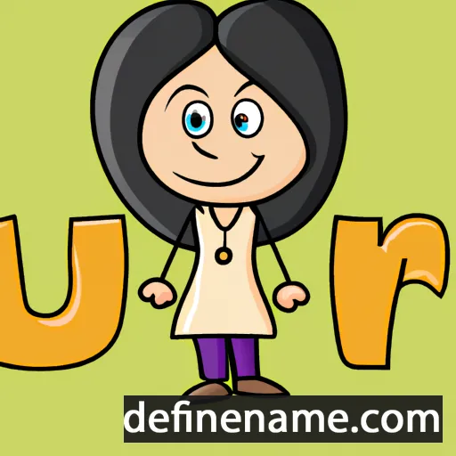 cartoon of the name Urvi