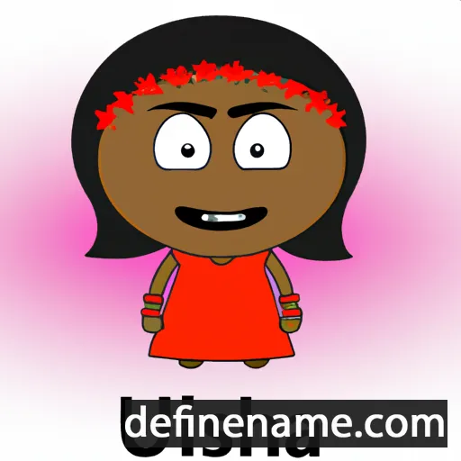 cartoon of the name Usha