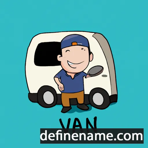 cartoon of the name Vân