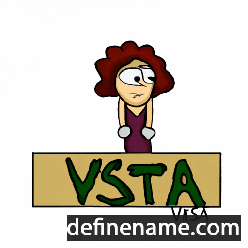 cartoon of the name Vesta