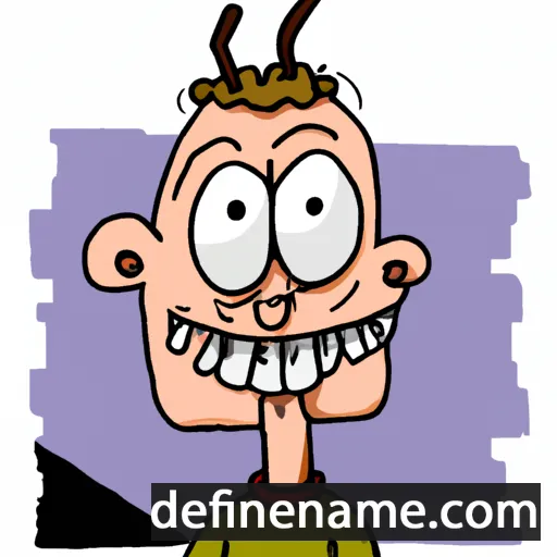 cartoon of the name Vidmantas