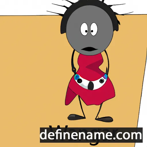 cartoon of the name Wangari