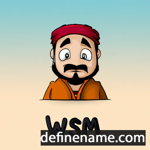 cartoon of the name Wasim