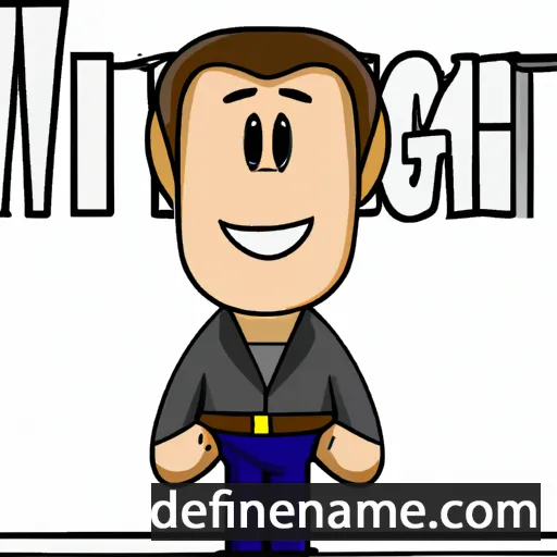 cartoon of the name Wright