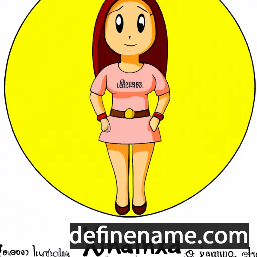 cartoon of the name Xanthia