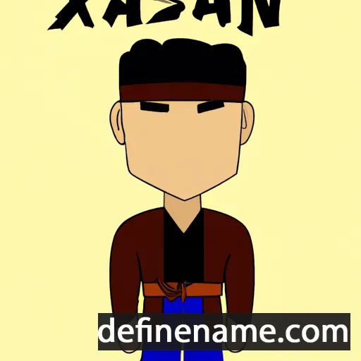 cartoon of the name Xasan