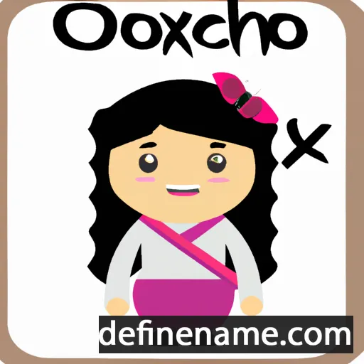 cartoon of the name Xóchitl