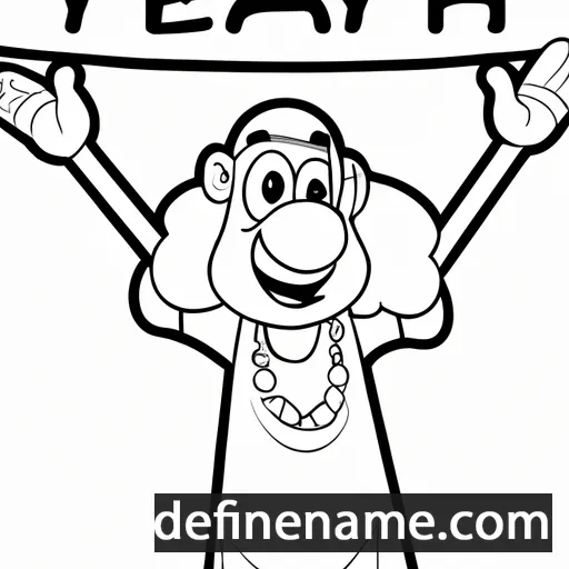 cartoon of the name Yahweh