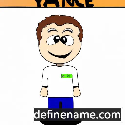 cartoon of the name Yanick