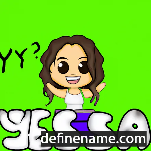 cartoon of the name Yésica