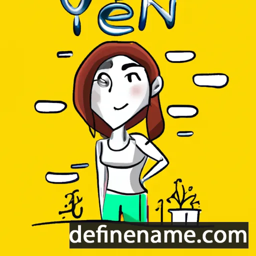 cartoon of the name Yên