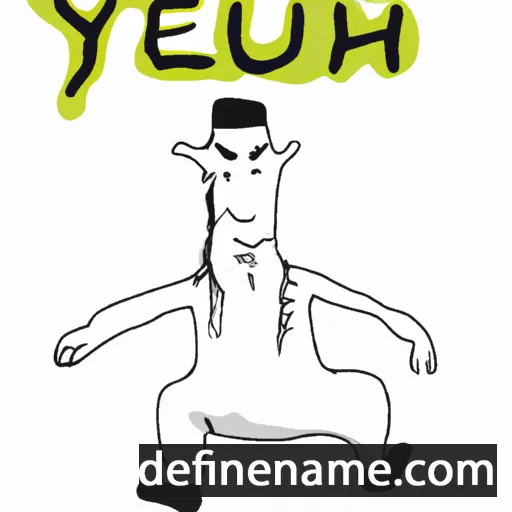 cartoon of the name Yehu'