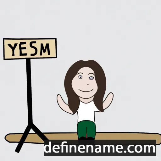 cartoon of the name Yeşim