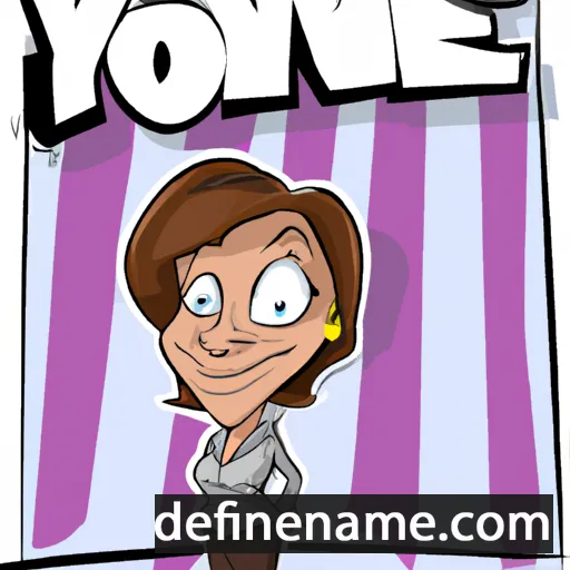 cartoon of the name Yvonne