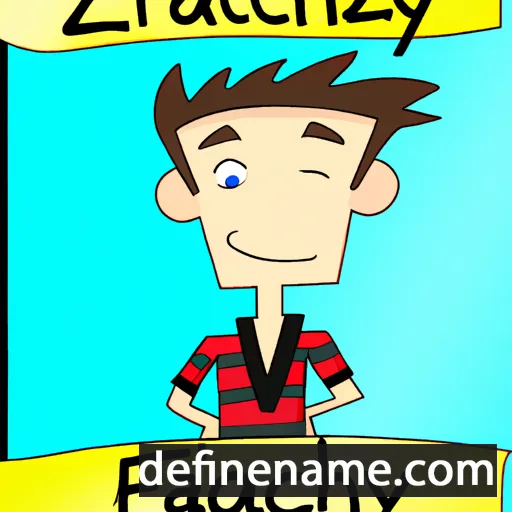 cartoon of the name Zachary