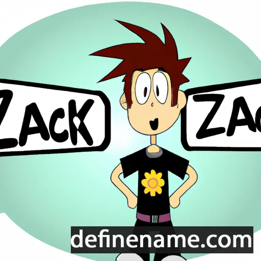 cartoon of the name Zack