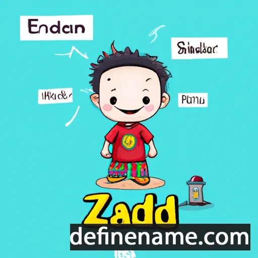 cartoon of the name Zahid