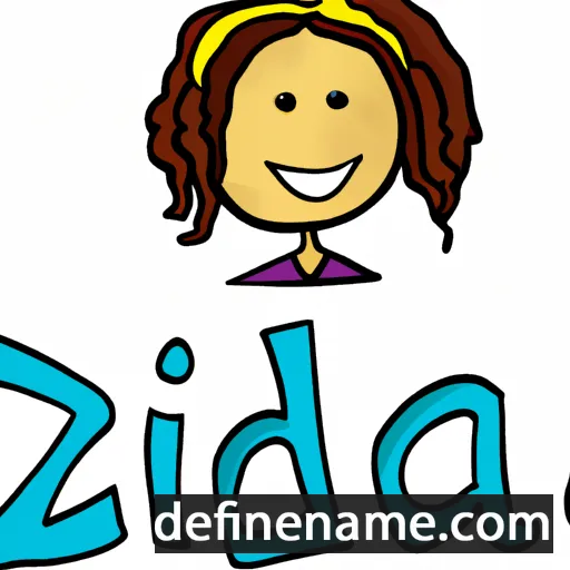 cartoon of the name Zaida