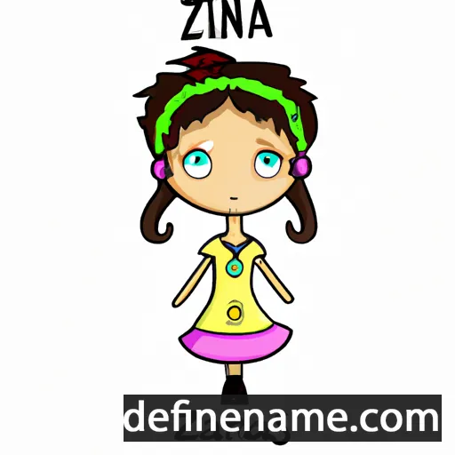 cartoon of the name Zaina