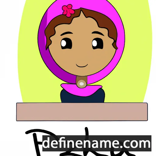 cartoon of the name Zakiya