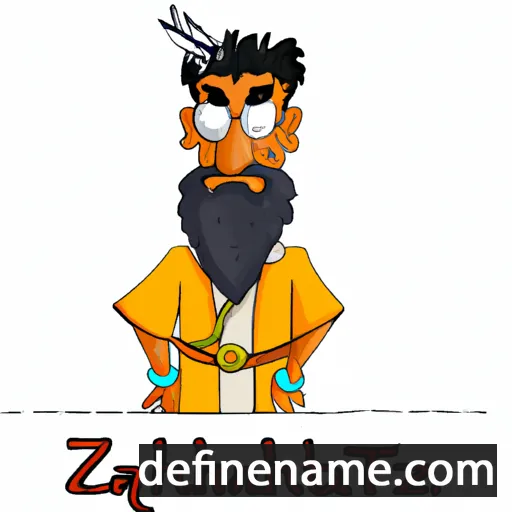 cartoon of the name Zarathushtra